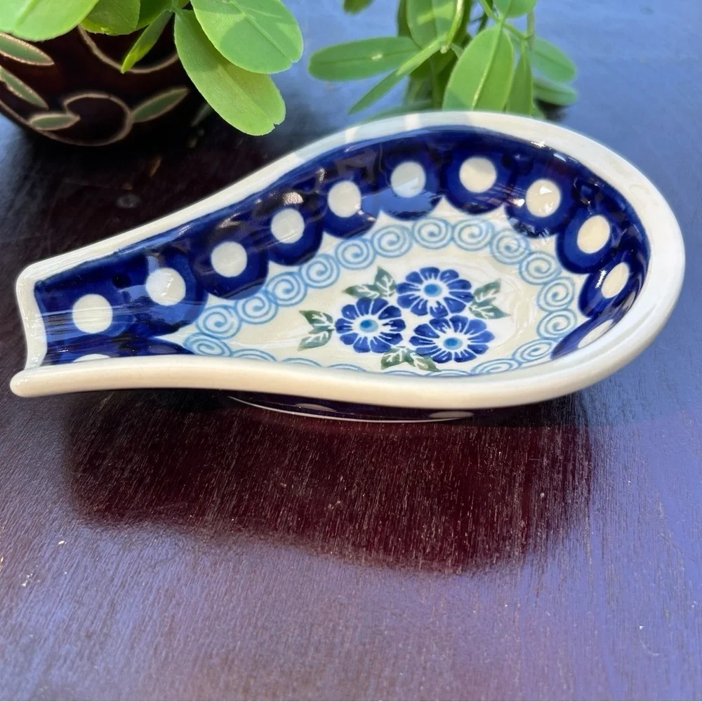 Vintage Polish Spoon Rest Hand-made in Poland